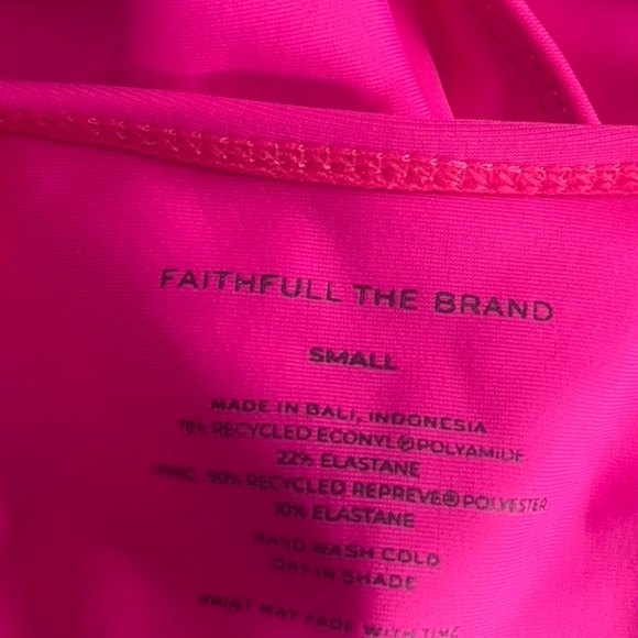 Faithfull the Brand One-Shoulder Pink Swimsuit - Picture 4 of 4